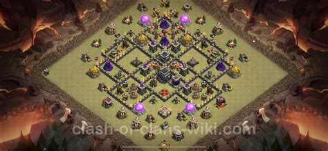 Best Anti 2 Stars War Base Th9 With Link Anti Everything 2023 Town