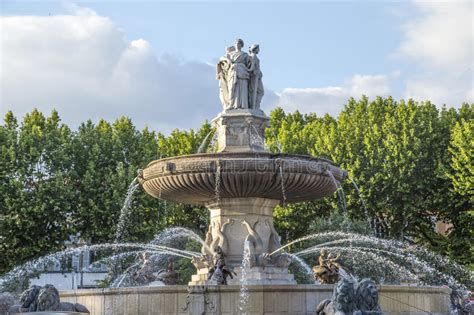 The Fontaine De La Rotonde Fountain Stock Image Image Of Rotande