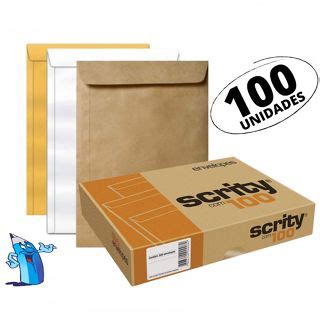 ENVELOPE A4 KRAFT PARDO 100 UNIDADES SACO OFF SET BRANCO 229X324MM