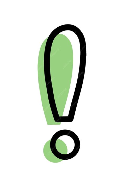 Ponto de exclamação ponto de pontuação vetor elemento desing desenhado