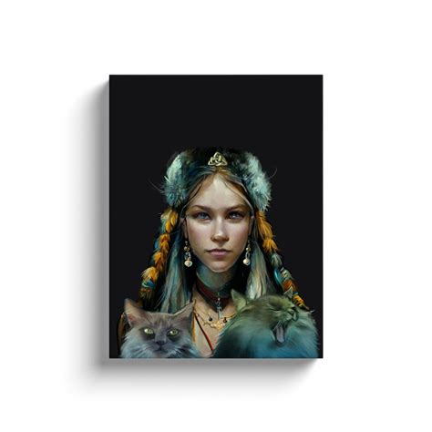 Freya, Freyja, Freya Art, Freyja Art Print, Freya Art Print, Asatru ...