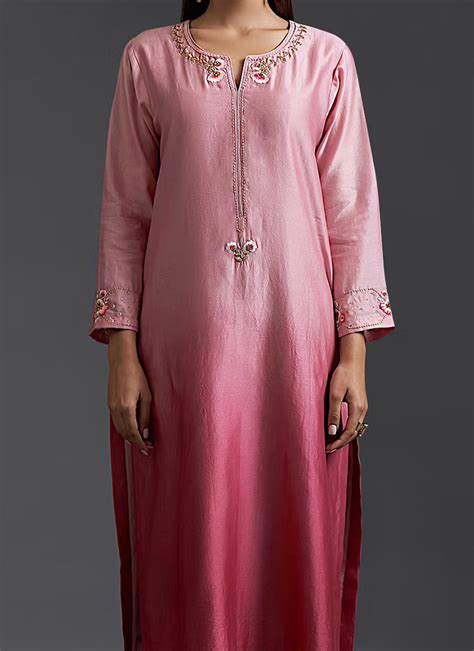 Pure Silk Women Kurta Palazzo Set