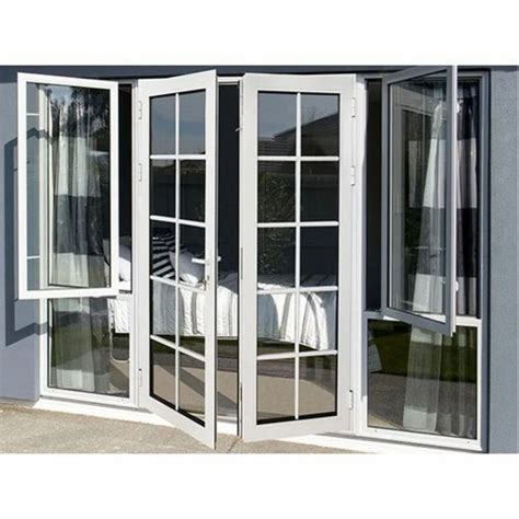 Swing Interior UPVC Casement Door Toughened Glass Glass Thickness