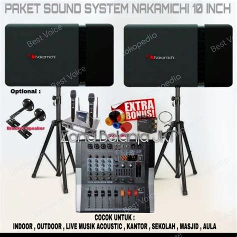 Jual Paket Sound System Karoke Spekaer Nakamichi Inch Power Mixer