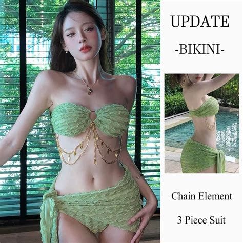 Swimsuit Women S Sexy Straps Split Bikini Three Piece Swimsuit Vacation