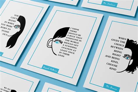 Wonder Book/movie Poster Wonder Novel Quotes 10 Posters 2 Color Versions RJ Palacio Printable ...