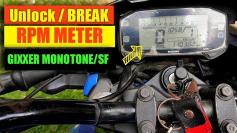 Suzuki Gixxer Monotone Bike RPM Unlock Or Break Bangla Unlock RPM Meter