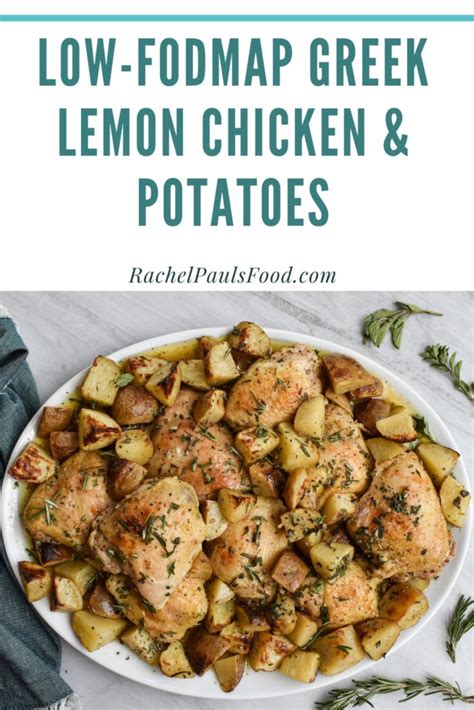 Low FODMAP Sheet Pan Greek Lemon Chicken And Potatoes Gluten Free