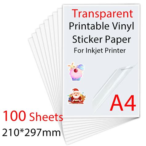 Papel Adhesivo De Vinilo Imprimible Transparente Papel Autoadhesivo