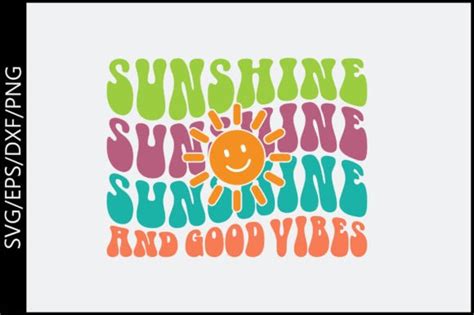 Sunshine And Good Vibes Retro Svg Design Graphic By T SHIRT WORLD