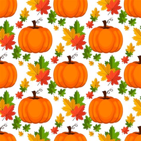 Premium Vector Halloween Seamless Pattern Background With Pumpkin