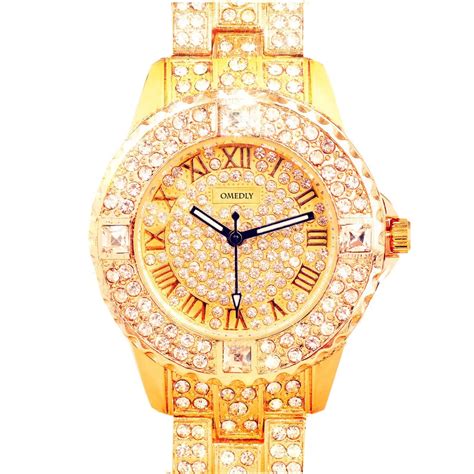 Fashion Women Watches Rose Gold Luxury Brand Geneva Diamond Women