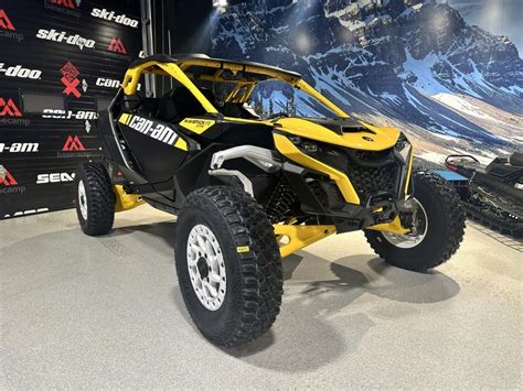 2024 Can Am Maverick R X RS With Smart Shox Carbon Black Neo Yellow