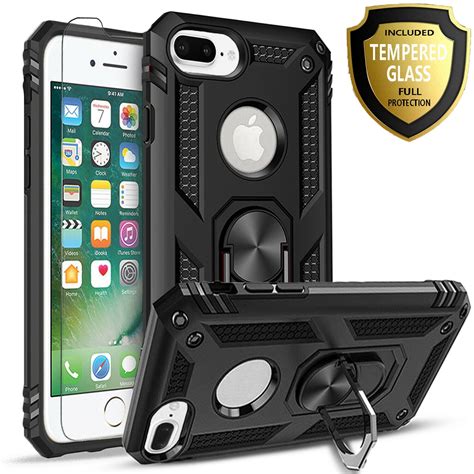 Iphone 8 Plus Case With Tempered Glass Screen Protector Included