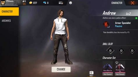 Free Fire Andrew Character Guide Tips Tricks Mobile Mode Gaming