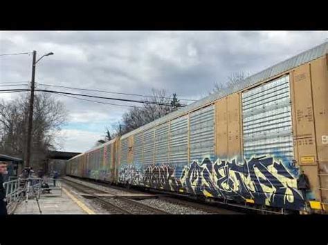 CSX 911 Leads A Autorack Train Past St Denis YouTube