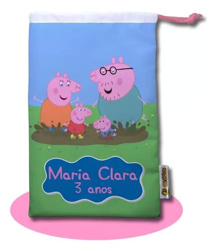 Sacolinhas Surpresa Tecido Personalizada Peppa Pig Unid Mercadolivre