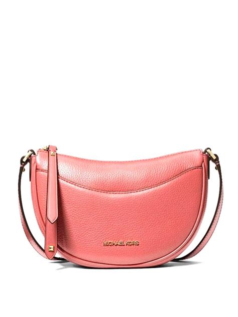 Michael Kors Dover Small Half Moon Crossbody Tea Rose Averand