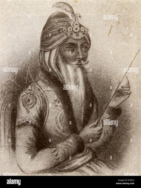 Portrait Of Maharaja Ranjit Singh 1780 1839 Founder Of The Sikh