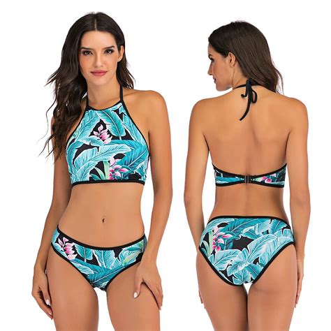 Maillot De Bain Sport Taille Haute Bikini Femmes Maillots De Bain