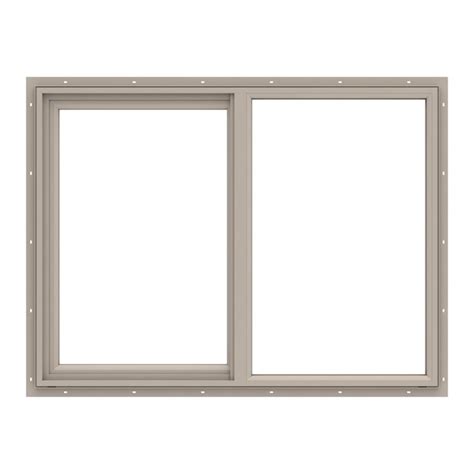 Pella 150 Series 35 1 2 In X 23 1 2 In Fossil Left Handed Vinyl Sliding Window Annealed Glass