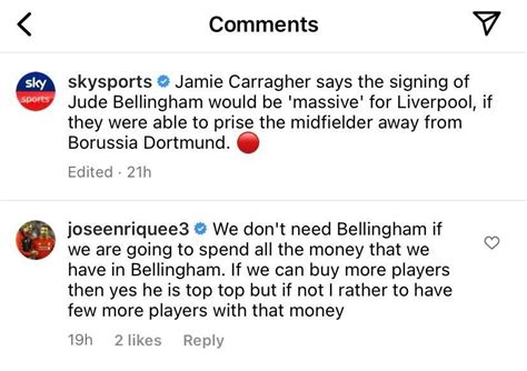 Enrique Responds To Carragher Claim On Liverpool Signing Bellingham