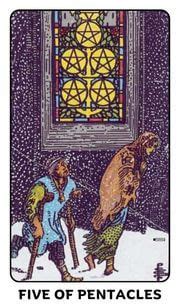 Five of Pentacles Tarot Card Meaning – Minor Arcana