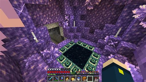 Turned My Portal Room Into An Amethyst Geode Minecraft