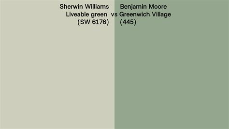 Sherwin Williams Liveable Green Sw Vs Benjamin Moore Greenwich