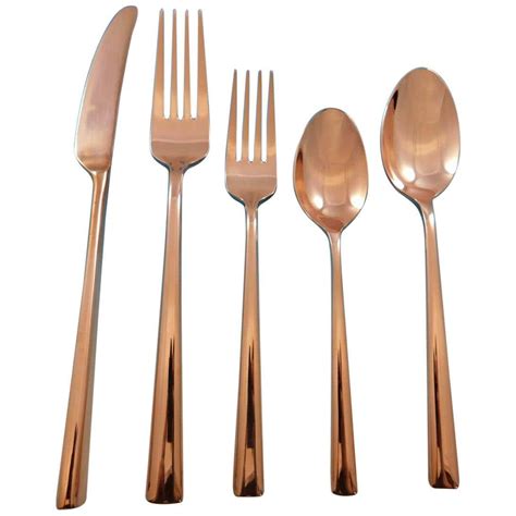 Malmo Rose Gold By Kate Spade Stainless Flatware Set Service For 8 New