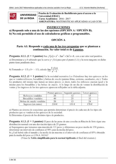 Ebau Matem Ticas La Rioja Ex Menes Y Soluciones