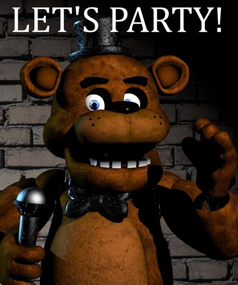 C4d Fnaf Lets Party Poster By Zipolegit On Deviantart