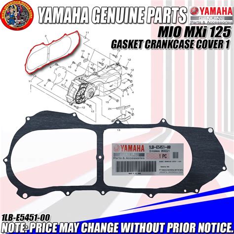 Mio Mx I Gasket Crankcase Cover Ygp Genuine Lb E