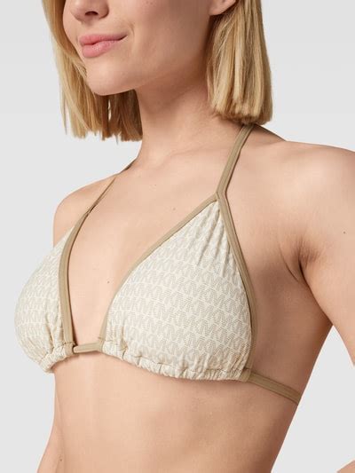 Kup online MICHAEL Michael Kors Trójkątny top bikini piaskowy