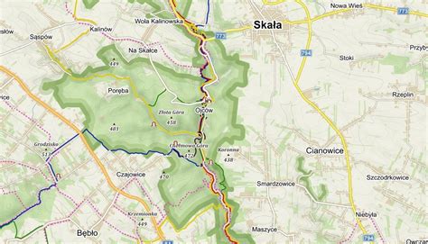 Ojcowski Park Narodowy szlaki mapa i atrakcje Hasające Zające