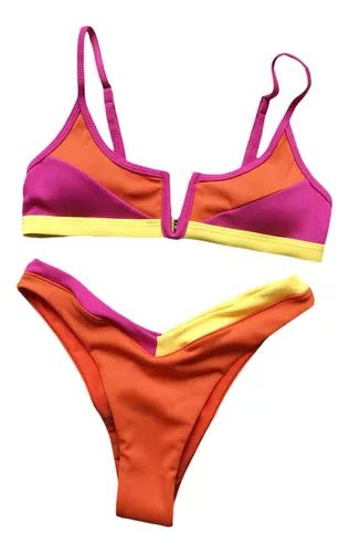 Bikini De Dos Piezas Para Mujer Ajustable Con Tiras Traje Meses