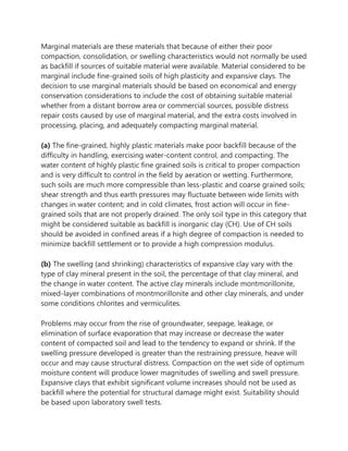 Types Of Soil Backfill Materials Used For Sub Base Docx