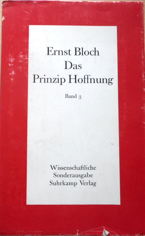 Ernst Bloch Prinzip Hoffnung Zvab