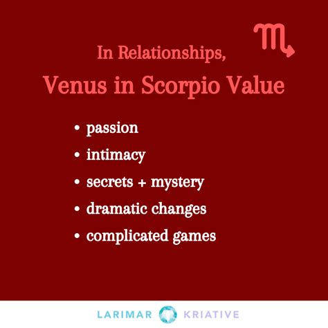 Venus in Scorpio: Your Love & Relationship Needs — Larimar Kriative