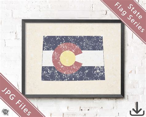 Colorado Flag Art / Printable JPG / Colorado Print / Housewarming Gift ...