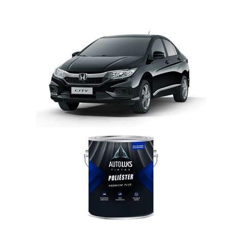 Tinta Poliester Preto Perolizado Honda Ml Autoluks Shopee Brasil