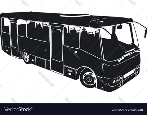 Bus silhouette Royalty Free Vector Image - VectorStock