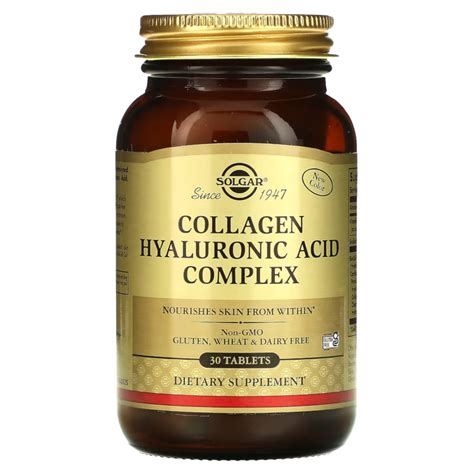 Купить Solgar Collagen Hyaluronic Acid Complex, 30 таблеток в Украине ...