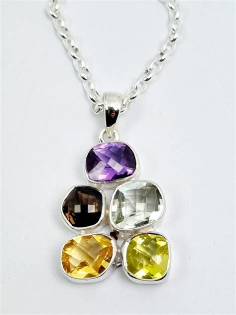 Mixed Stone Pendant Rocks And Diamonds Taupo