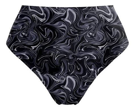 Calcinha De Biquíni Hot Pants Cós Alto Estampas Marmorizadas MercadoLivre