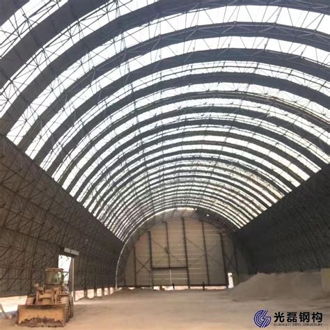 Low Cost Prefab Steel Space Frame Dome Coal Shed For Power Plant