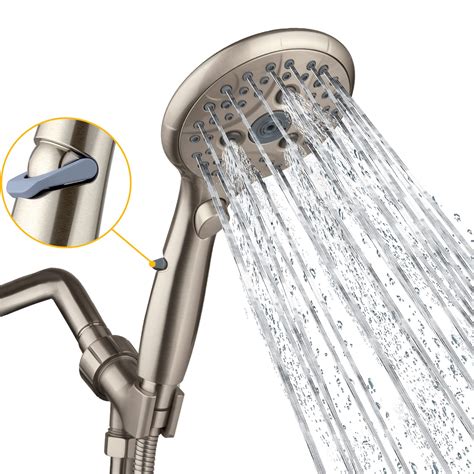 SunCleanse Shower Head, 7 Settings Hand held Shower with ON/OFF Pause