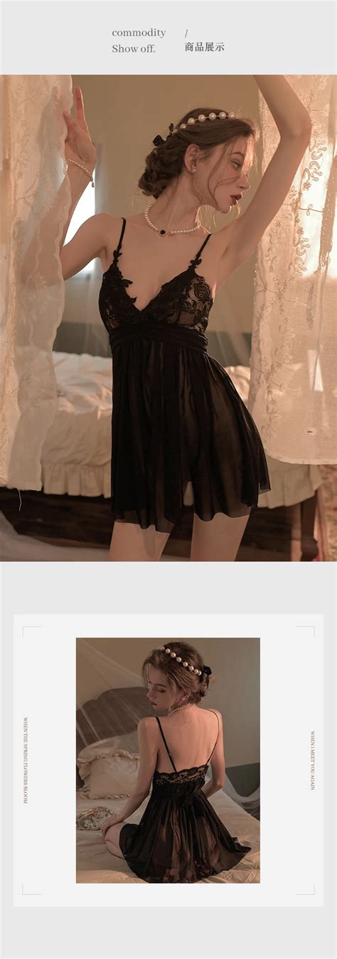 White Black Transparent Sexy Lingerie One Piece Lace Babydoll