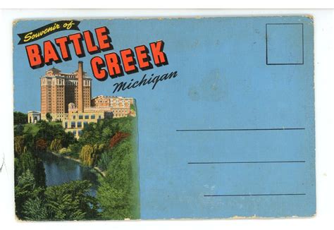 MI - Battle Creek. Folder ca 1940's Narrative & 16 Views | United