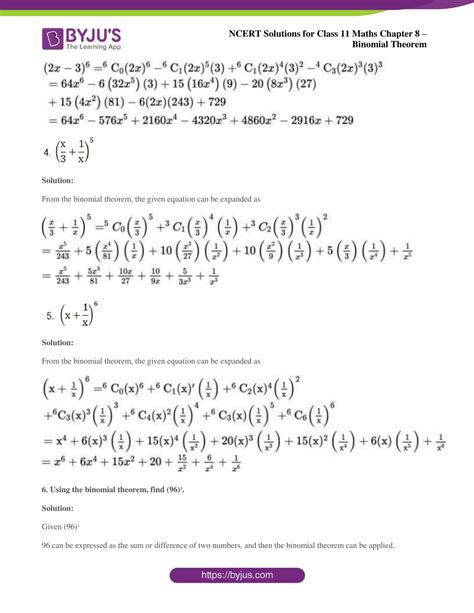 Ncert Solutions For Class 11 Maths Exercise 81 Chapter 8 Binomial Theorem